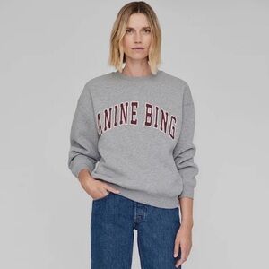 Anine Bing Heather Gray Crewneck